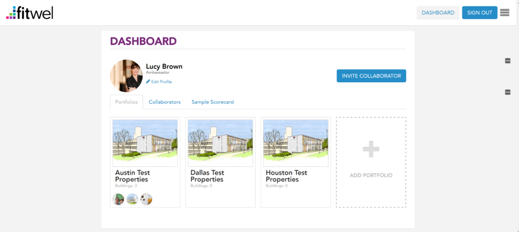 screen example of our web application development