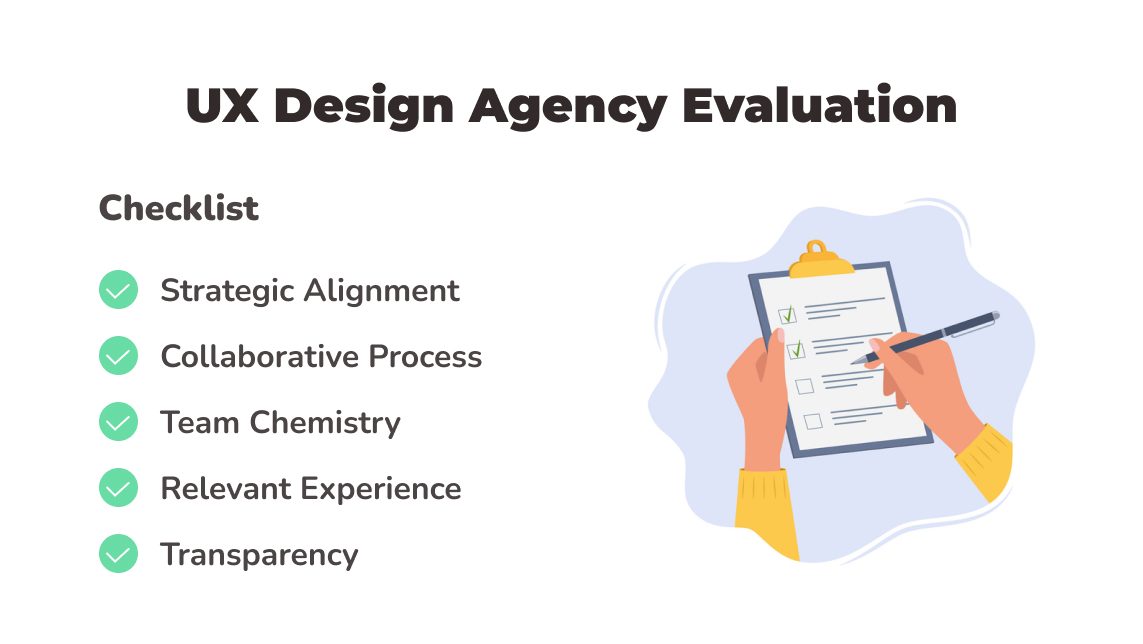 Checklist for how to choose a UX design agency
