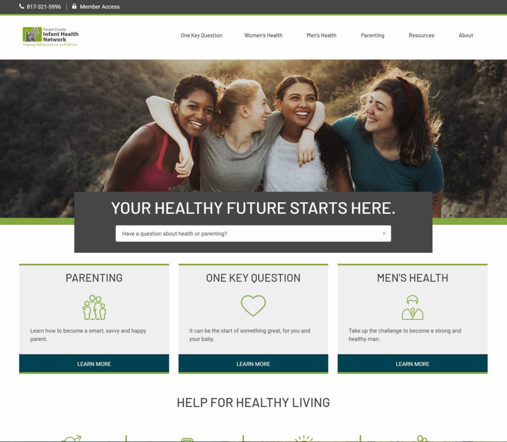 Public health website | Public health website development: Promoting healthy lifestyles to reduce infant mortality