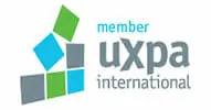logo - text says member UXPA international