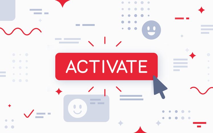 Activate button illustration for SaaS product success article